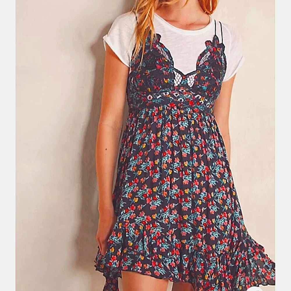 Size L free people one slip dress